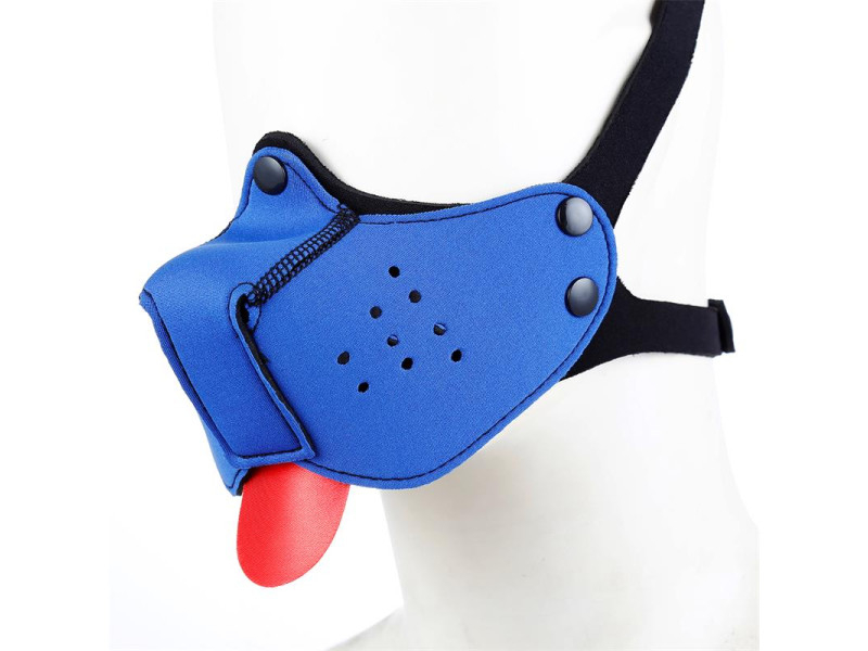 Bozal de Perro de Neopreno Desmontable y Ajustable Azul