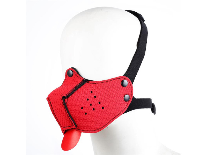 Bozal de Perro de Neopreno Desmontable y Ajustable Rojo Bozal de Perro de Neopreno Desmontable y Ajustable Rojo