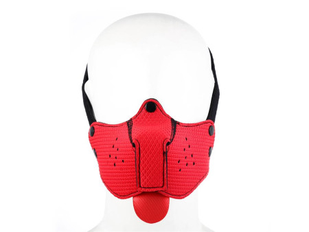Bozal de Perro de Neopreno Desmontable y Ajustable Rojo Bozal de Perro de Neopreno Desmontable y Ajustable Rojo