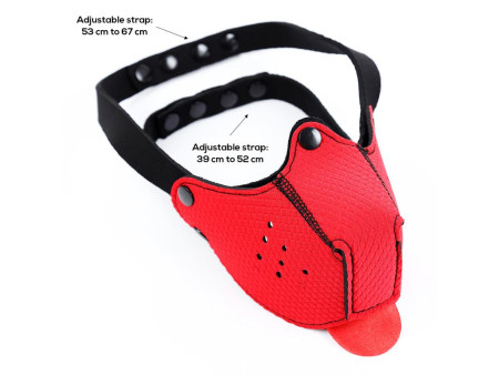 Bozal de Perro de Neopreno Desmontable y Ajustable Rojo Bozal de Perro de Neopreno Desmontable y Ajustable Rojo