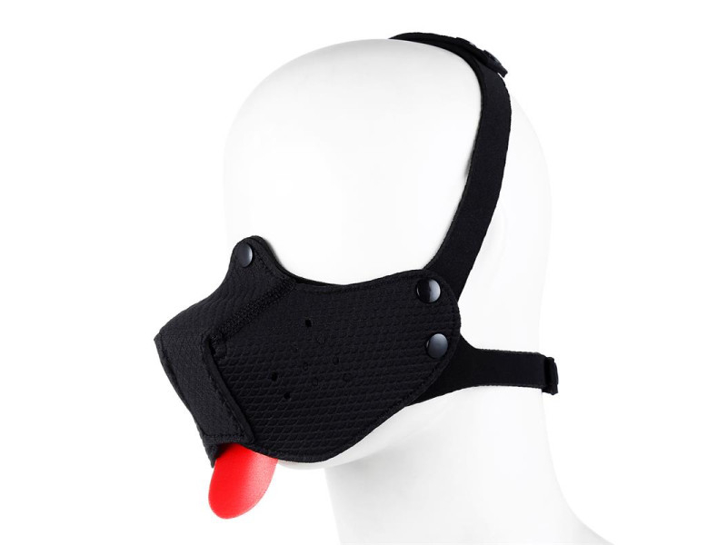 Bozal de Perro de Neopreno Desmontable Ajustable Negro