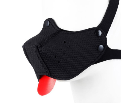 Bozal de Perro de Neopreno Desmontable Ajustable Negro