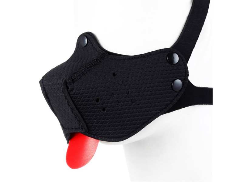 Bozal de Perro de Neopreno Desmontable Ajustable Negro