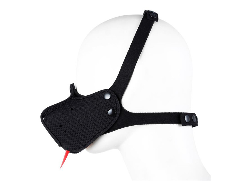 Bozal de Perro de Neopreno Desmontable Ajustable Negro