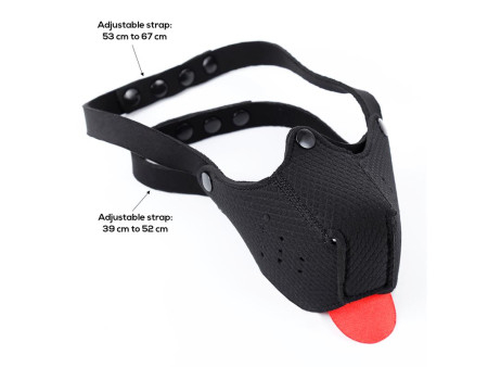 Bozal de Perro de Neopreno Desmontable Ajustable Negro