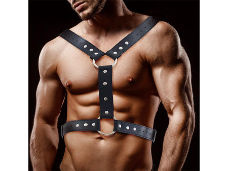 Fabrio Arnes Masculino para Bondage Cuero Vegano