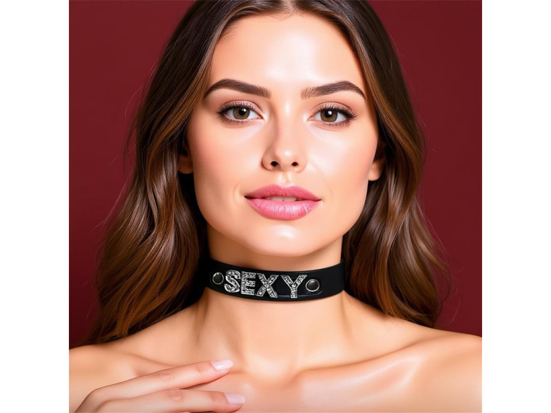 Collar Cuero Vegano Sexy Talla Unica Collar Cuero Vegano Sexy Talla Unica