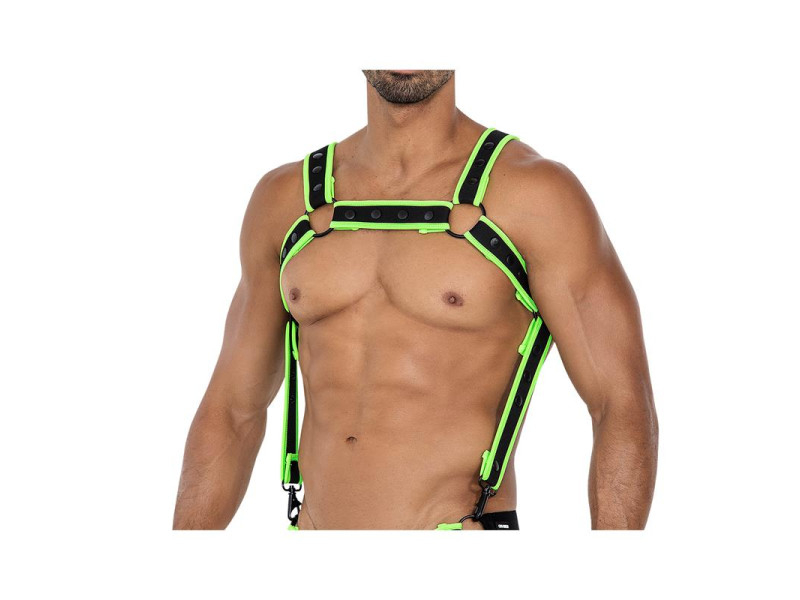 H4RNESS05 Arnes de Pecho Neon Verde Talla Unica
