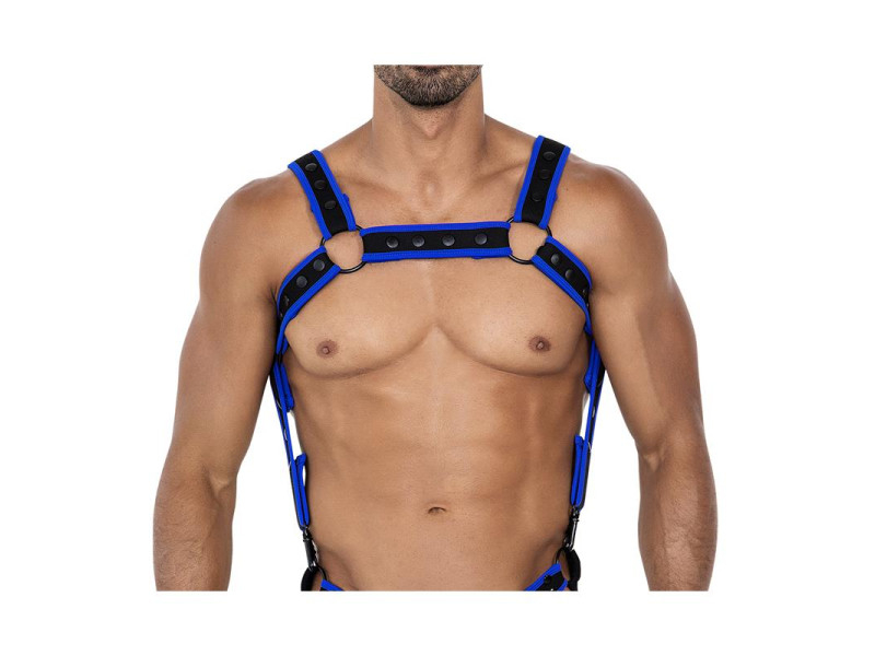 H4RNESS05 Arnes de Pecho Neon Azul Electrico Talla Unica