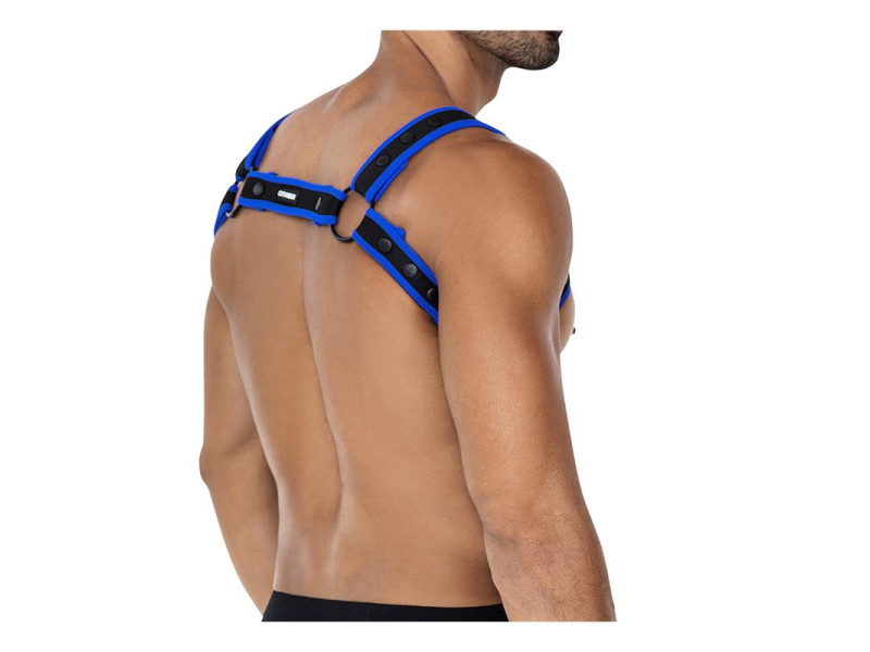 H4RNESS05 Arnes de Pecho Neon Azul Electrico Talla Unica