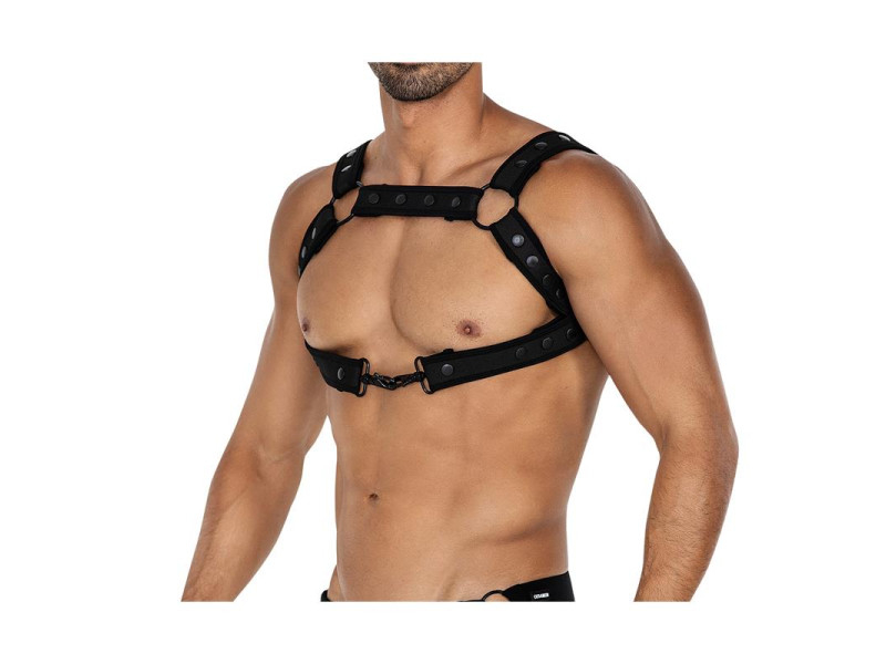 H4RNESS05 Arnes de Pecho Neon Negro Talla Unica