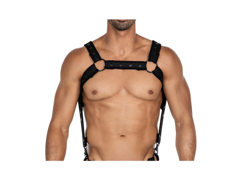 H4RNESS05 Arnes de Pecho Neon Negro Talla Unica