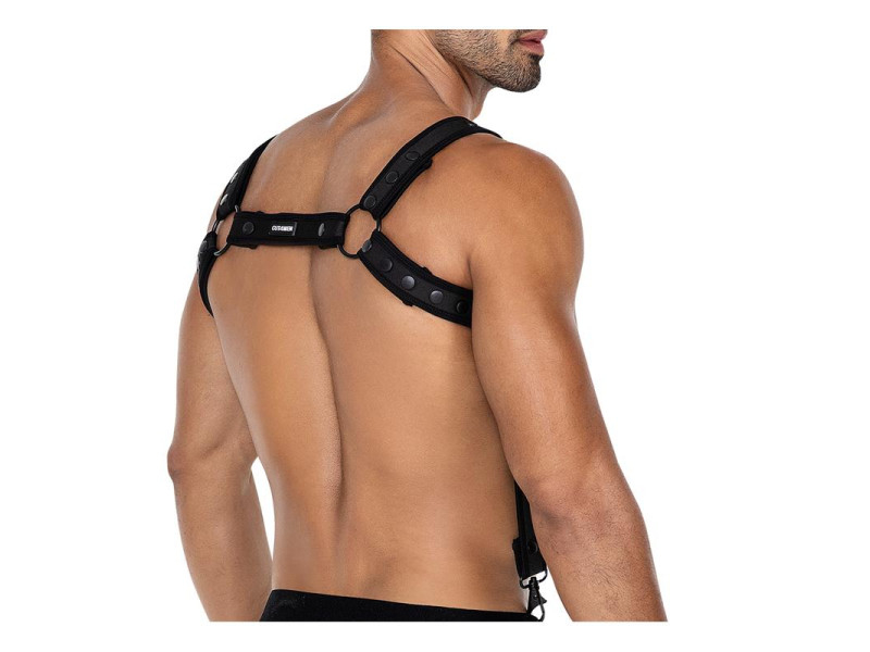 H4RNESS05 Arnes de Pecho Neon Negro Talla Unica