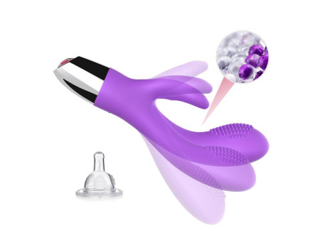 Vibrador Conejito Flexible Purpura