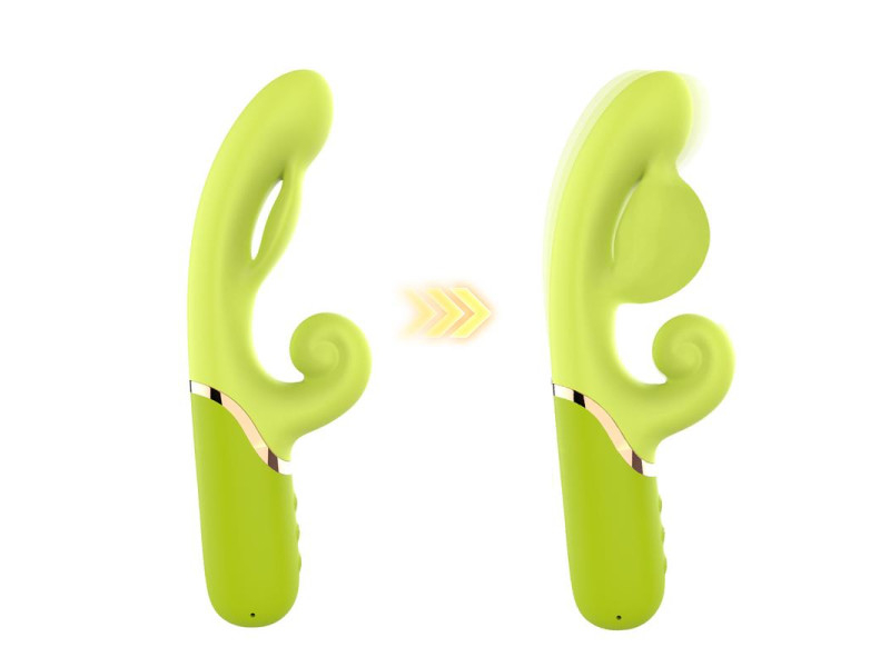 Vibrador con Funcion de Inflado Verde