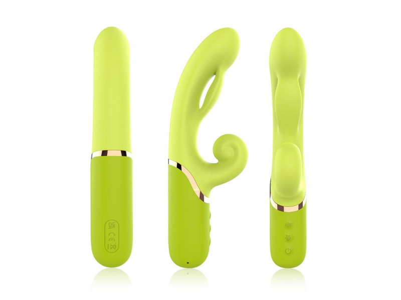 Vibrador con Funcion de Inflado Verde
