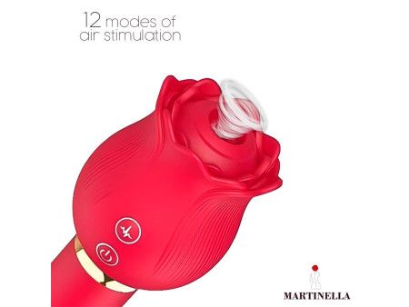 Rosa con Succion y Vibrador 2 en 1