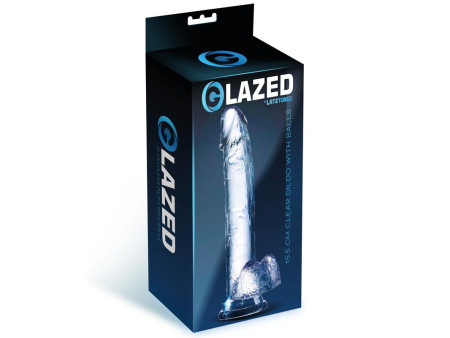 Dildo Realista con Testiculos Material Cristalino 155 cm