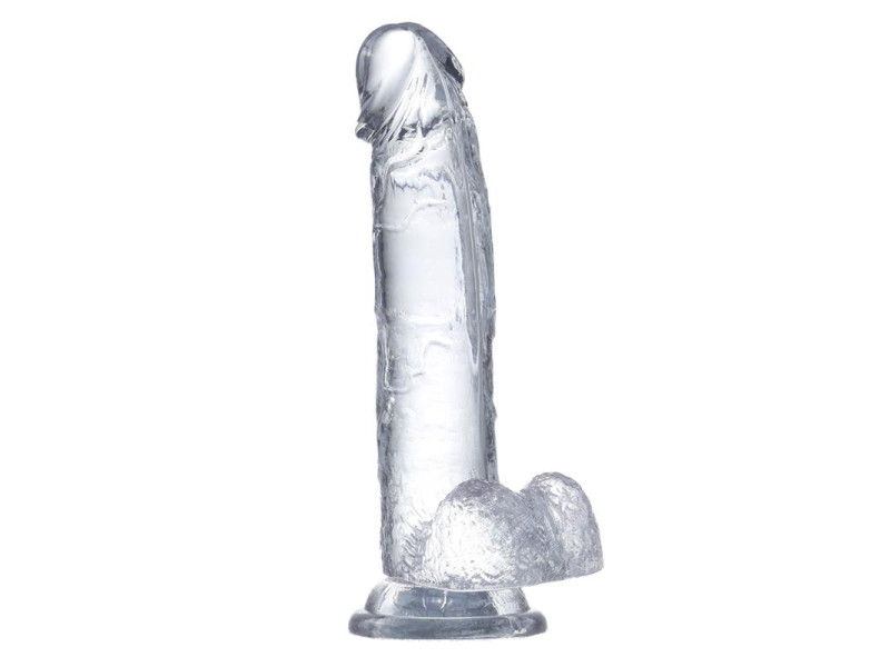 Dildo Realista con Testiculos Material Cristalino 155 cm