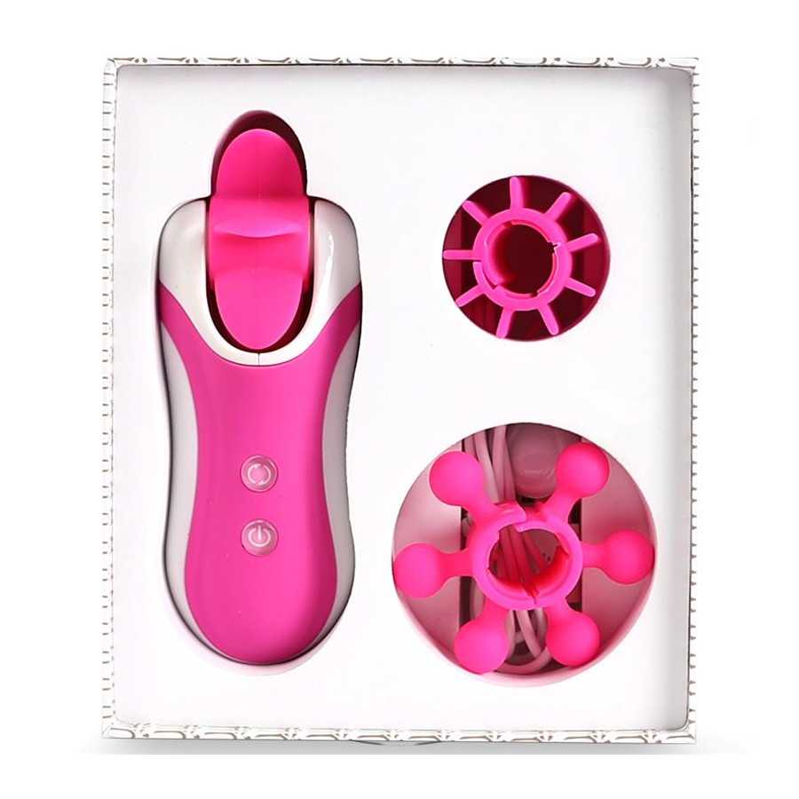 Clitella Estimulador Sexo Oral con Accesorios Rosa