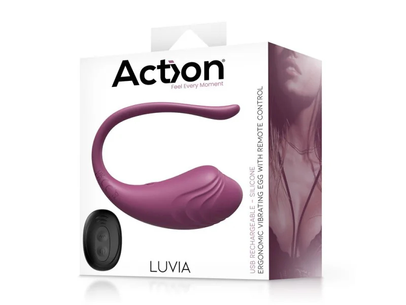 Luvia Huevo Vibrador con Control Remoto USB Purpura