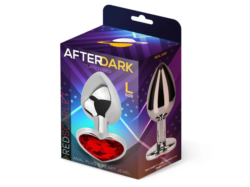 Plug anal Base Corazon Red Scarlet Talla L