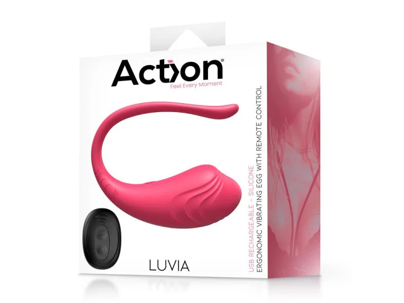Luvia Huevo Vibrador con Control Remoto USB Rosa