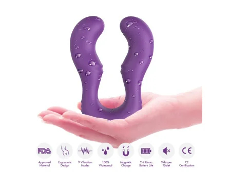 Vibrador Doble para Parejas Purpura