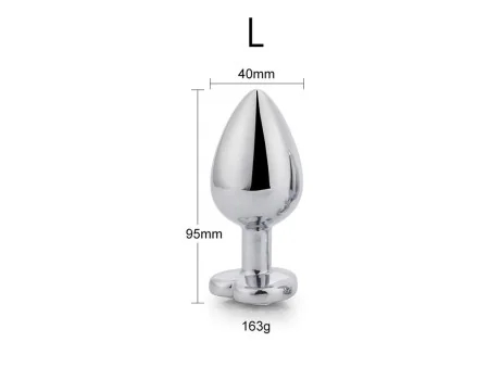 Plug anal Base Corazon Red Scarlet Talla L