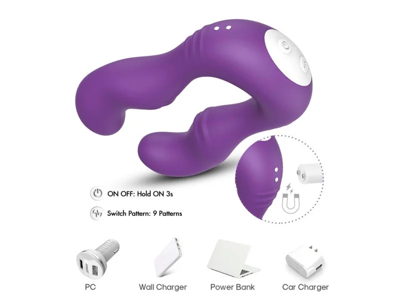 Vibrador Doble para Parejas Purpura
