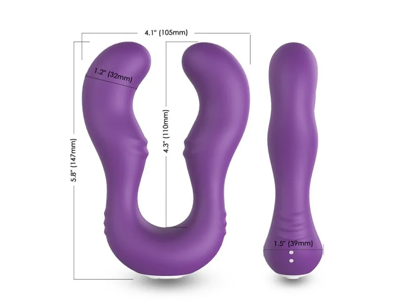 Vibrador Doble para Parejas Purpura