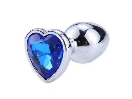 Plug Anal con Joya de Corazon Blue Sapphire Talla L Plug Anal con Joya de Corazon Blue Sapphire Talla L