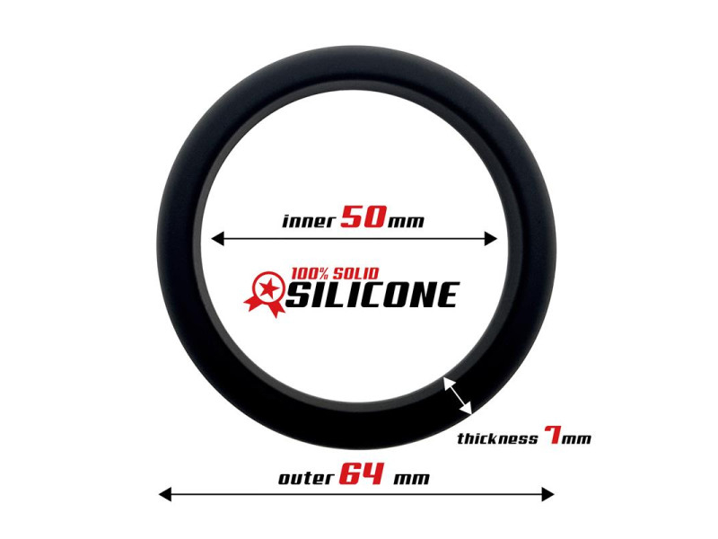 Anillo para el Pene Silicona Solida 5 cm Negro