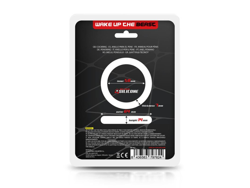 Anillo para el Pene Silicona Solida 5 cm Negro