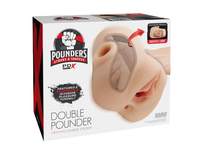 Masturbador con Vibracion Double Pounder