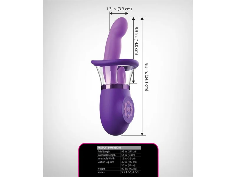 Estimulador con Lengua y Succion Ultimate Pleasure Pro Plus