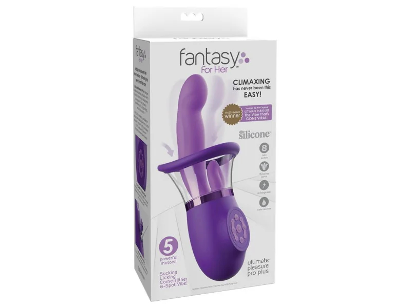 Estimulador con Lengua y Succion Ultimate Pleasure Pro Plus