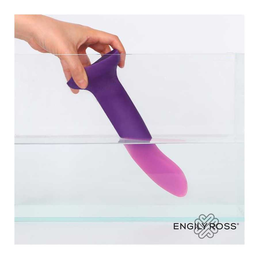 Dildo que Cambia de Color Purpura a Rosa Talla S 14 cm