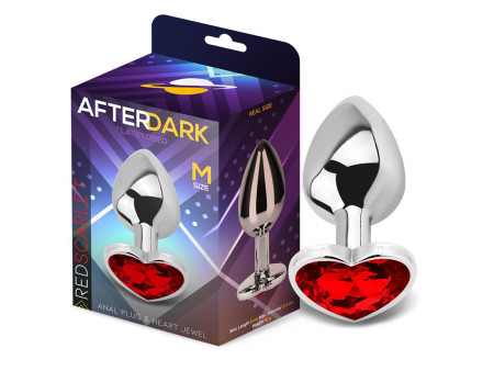 Plug Anal con Joya de Corazon Red Scarlet Talla M