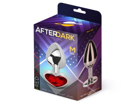 Plug Anal con Joya de Corazon Red Scarlet Talla M Plug Anal con Joya de Corazon Red Scarlet Talla M