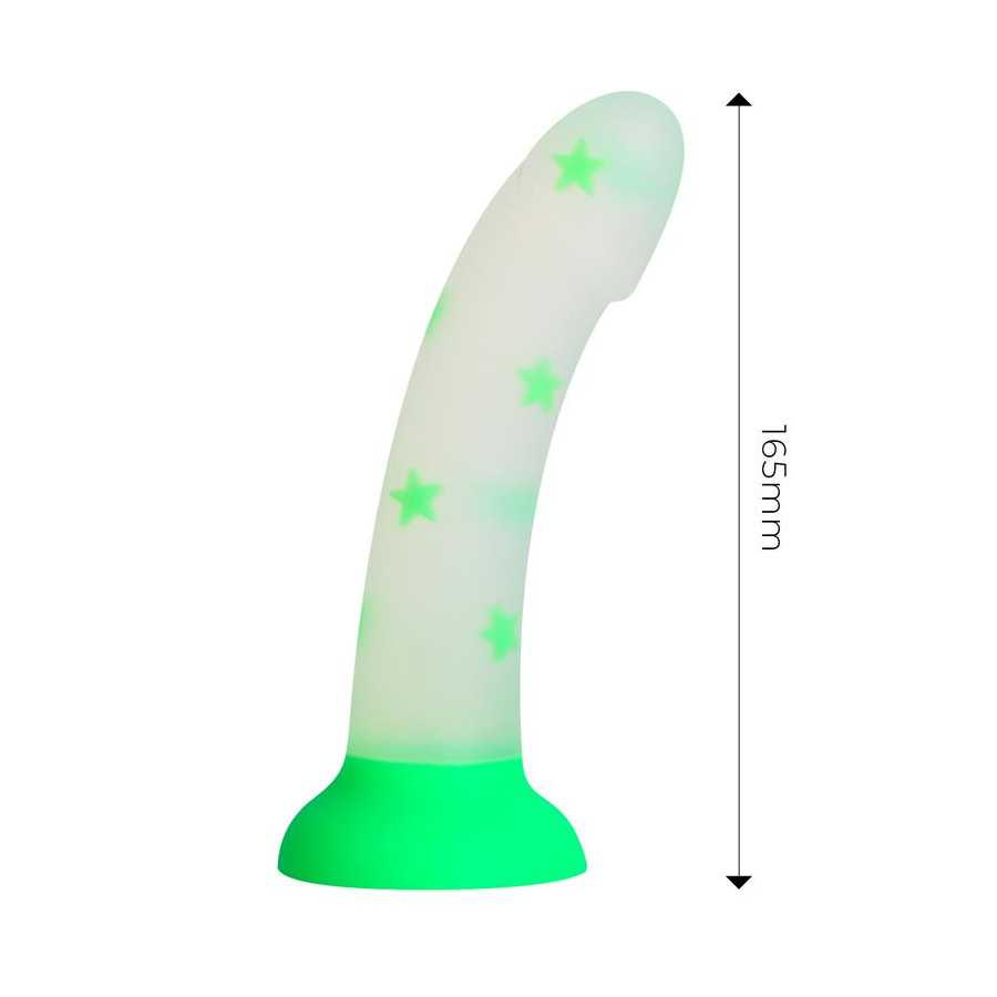 Dildo que Brilla en la Oscuridad Confetti Star 17 cm