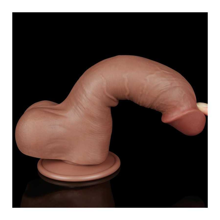 Dildo Sliding Skin 8 Marron