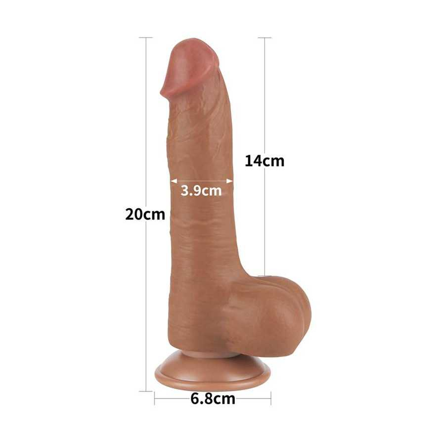 Dildo Sliding Skin 8 Marron