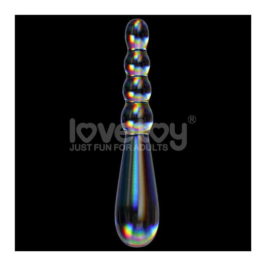 Dildo de Cristal que Brilla en la Oscuridad Twilight Gleam Rising Ripples