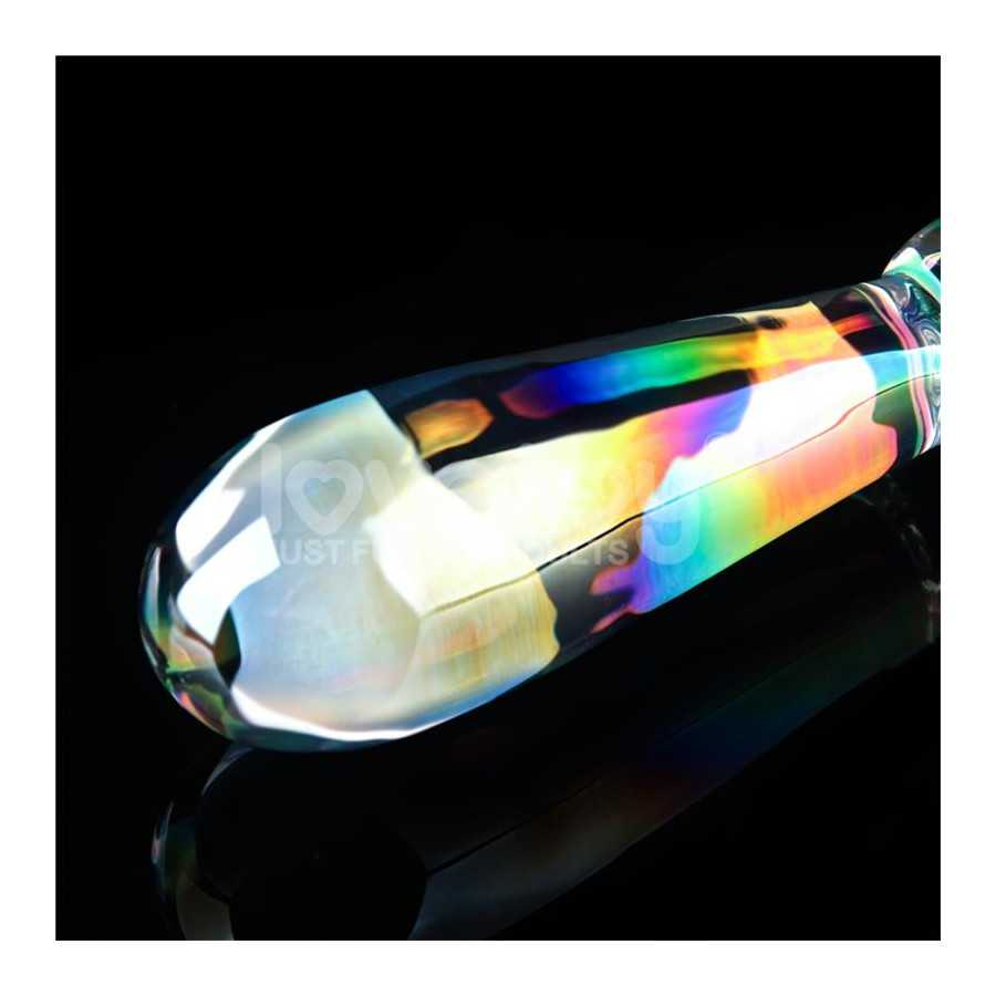 Dildo de Cristal que Brilla en la Oscuridad Twilight Gleam Rising Ripples