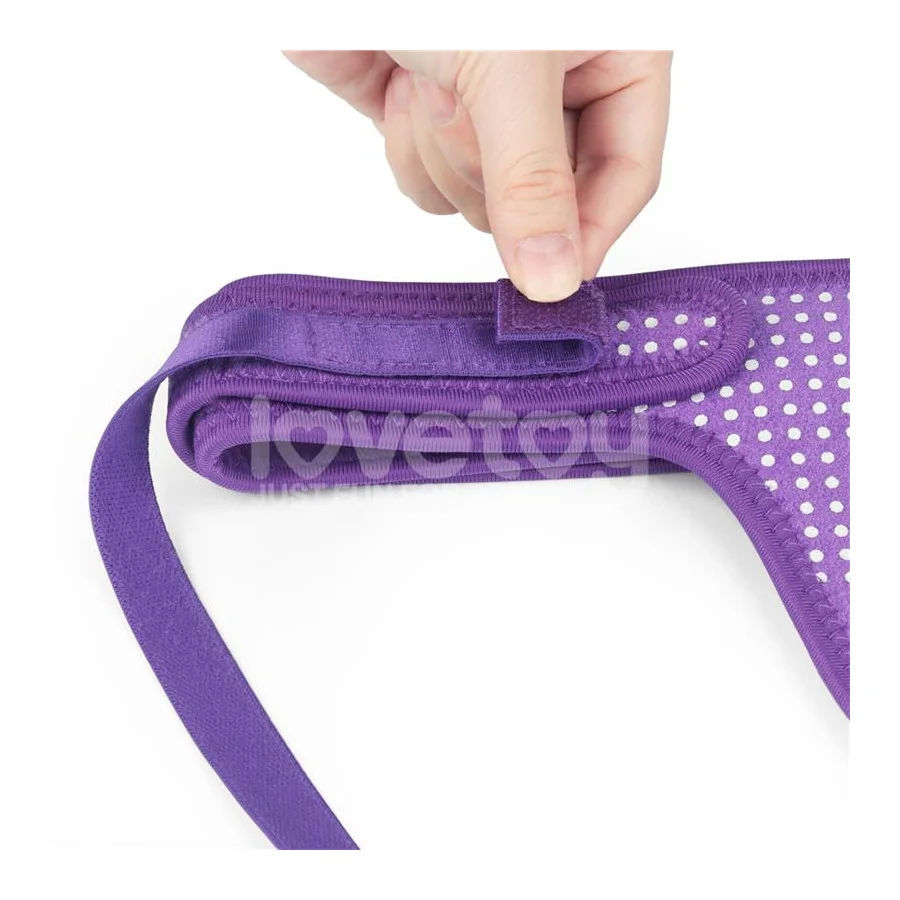 Arnes Easy Strap On Harness Polka Dots Purpura