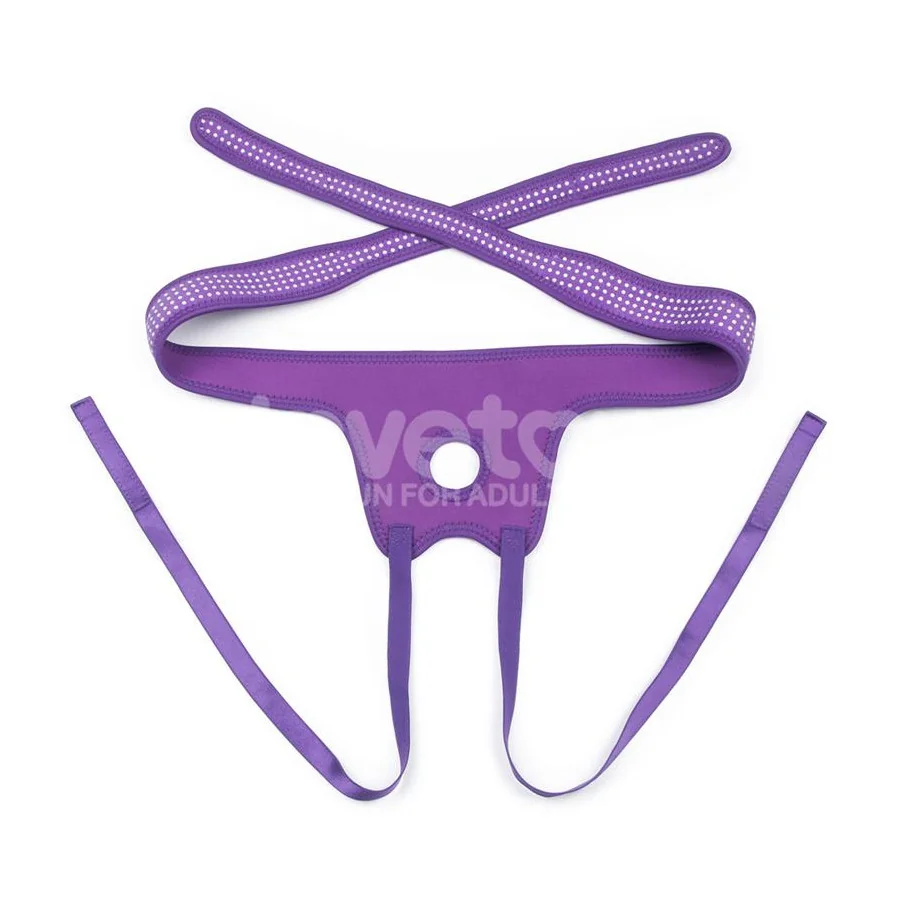 Arnes Easy Strap On Harness Polka Dots Purpura