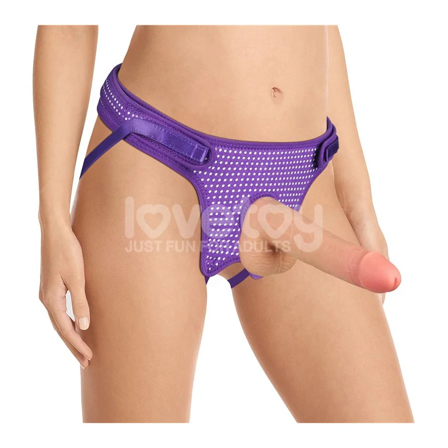 Arnes Easy Strap On Harness Polka Dots Purpura