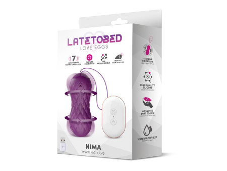 Nima Huevo Vibrador con Movimiento Wave Control Remoto USB Silicona Purpura