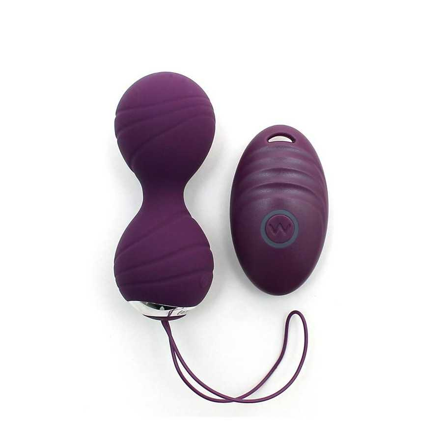 Bolas Kegel con Vibracion con Control Remorto Cannes Purpura